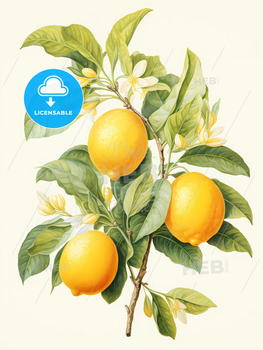 Watercolor illustration of Lemon