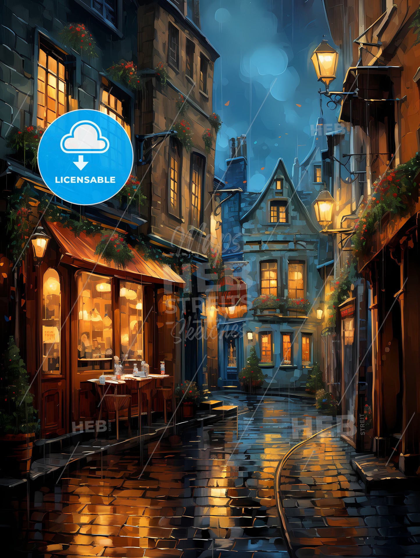 Old Galway city streetKerwan s Lanedecorated