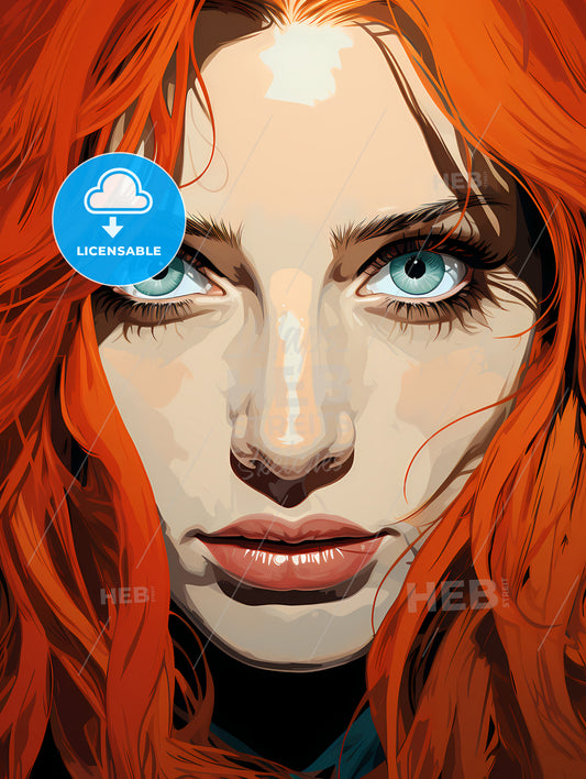 Pop art vintage comic style woman with open eyes