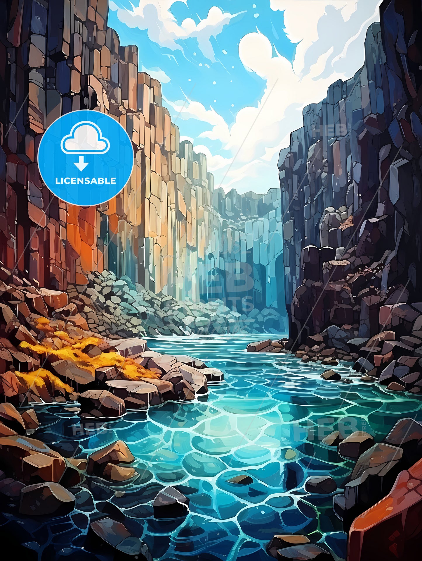 Svartifoss waterfall in Skaftafell national park