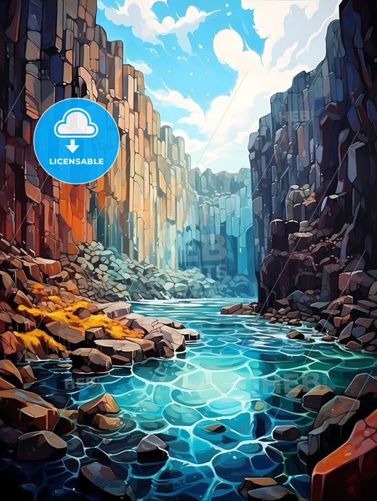 Svartifoss waterfall in Skaftafell national park