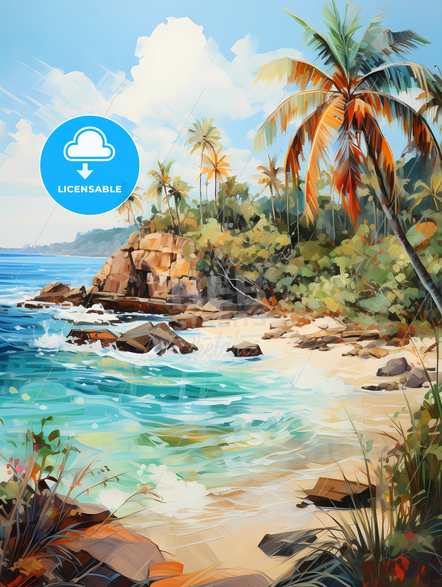 Tropical island and sand beach exotic travel