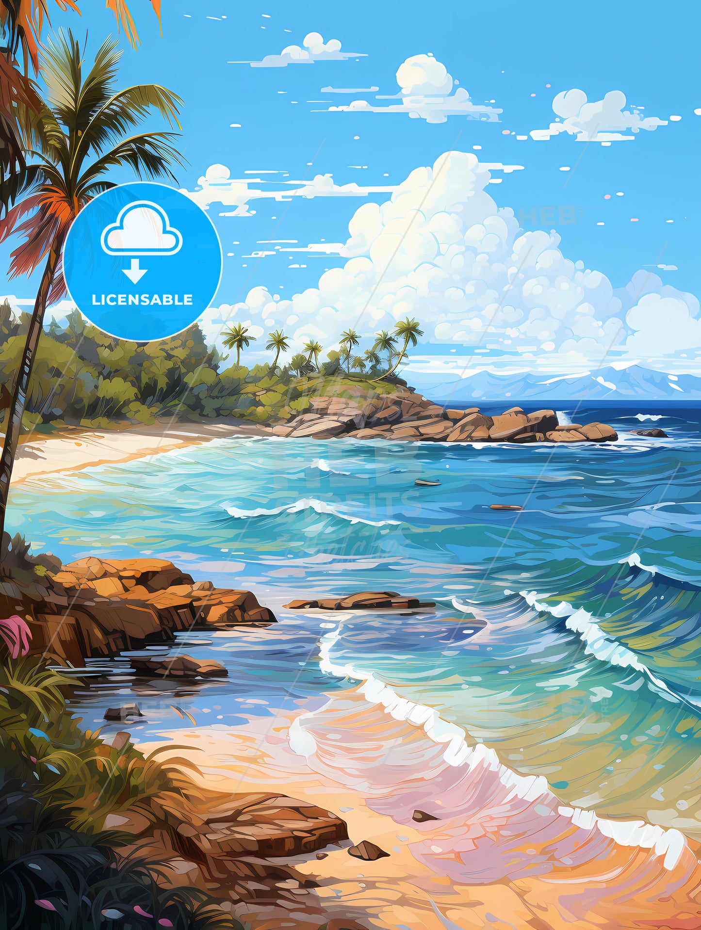 Tropical island and sand beach exotic travel