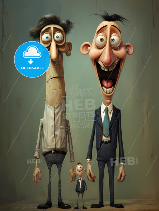 Two businessman very tall