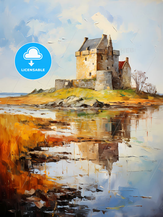 View of the Dunguaire Castle Kinvara Bay Galway