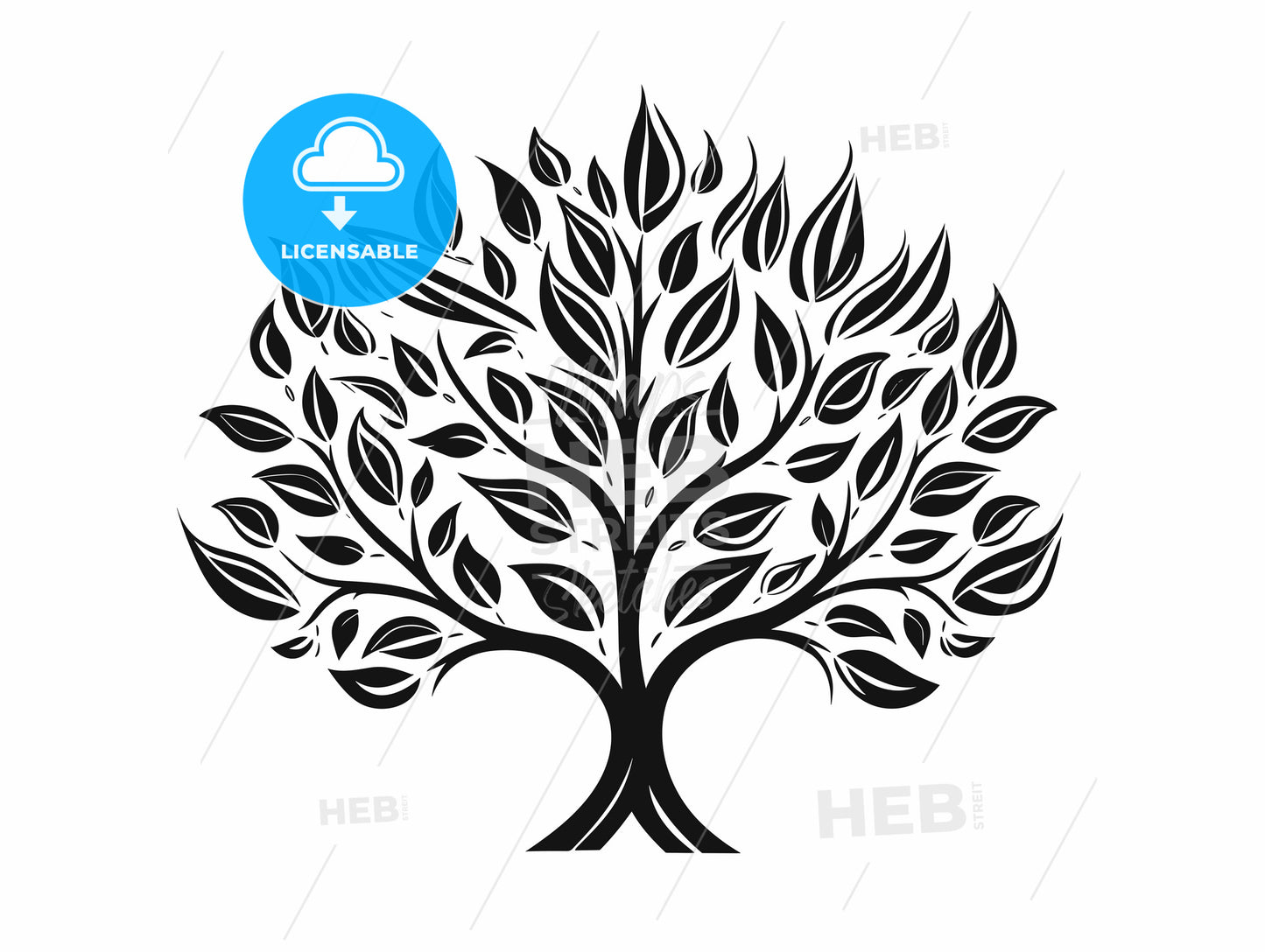 A family tree with leaves logo icon..