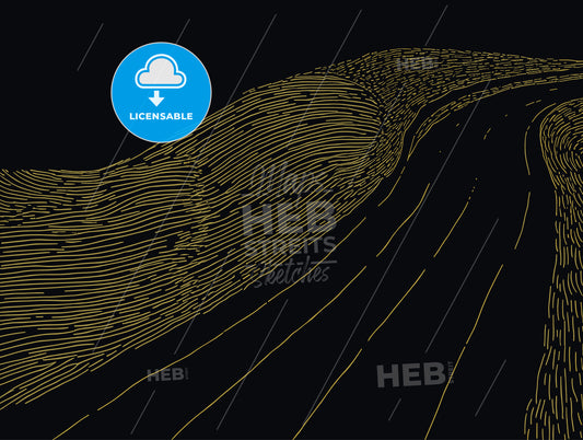 A yellow taxicab speeding along on a New York city