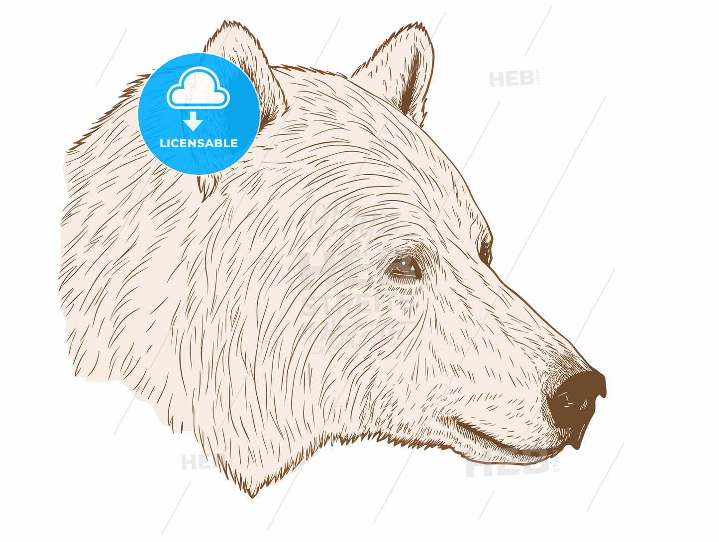 brown bear head icon
