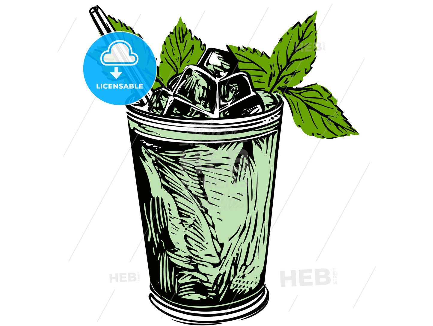 Cocktail Mint julep.