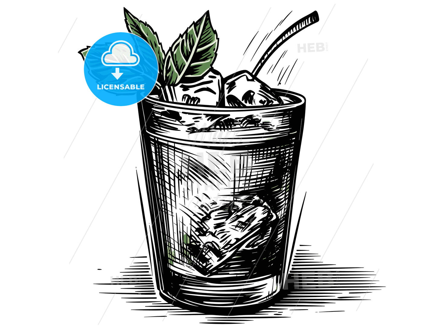 Cocktail Mint julep.