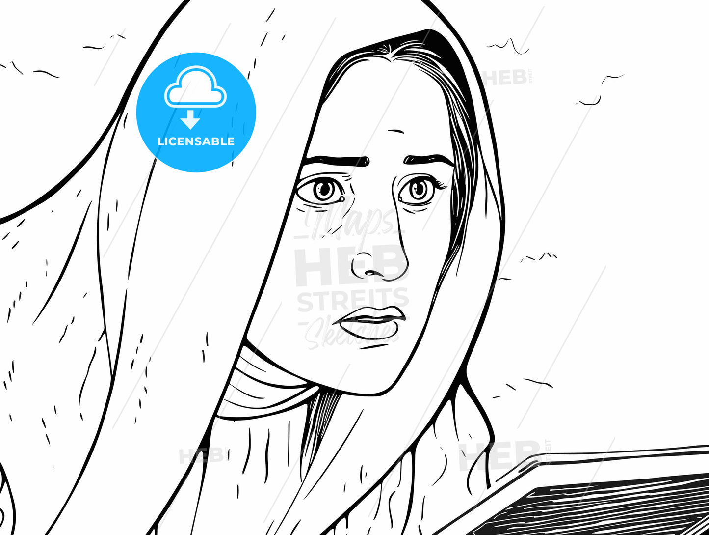 Female student partially smiling while looking at laptop