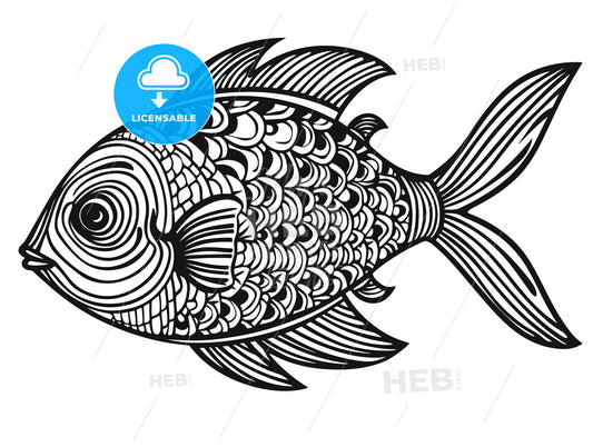 Fish as a fishing symbol for design.