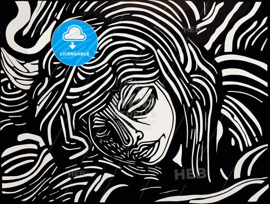 Jude expressionist woodcut.