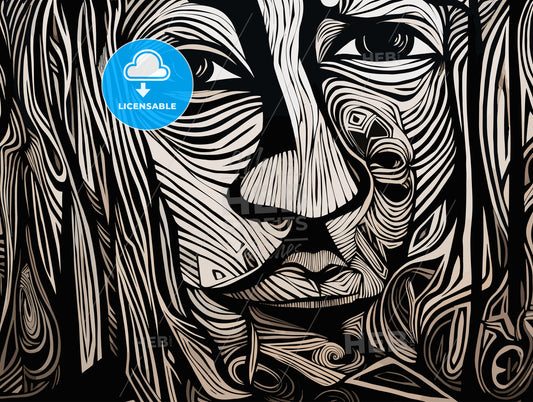 Jude expressionist woodcut.