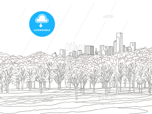 New York City - central park view to manhattan