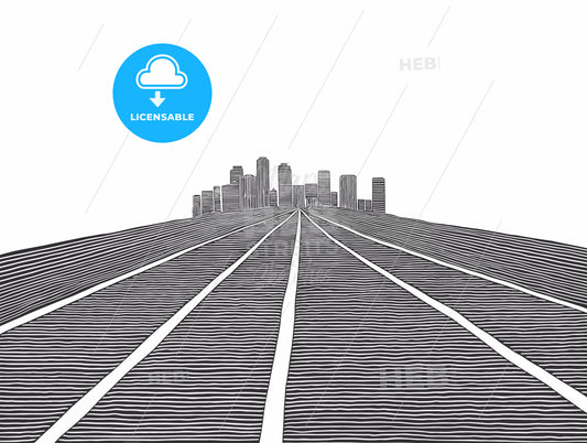 New York City street road in Manhattan