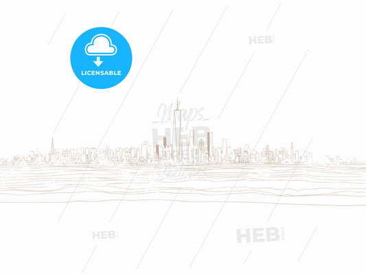 Panorama New York City Manhattan Skyline