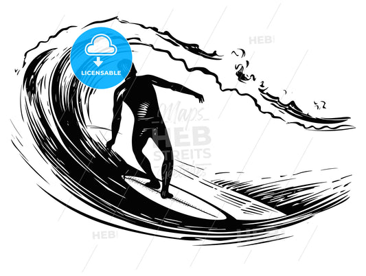 simple black and white about surfing.