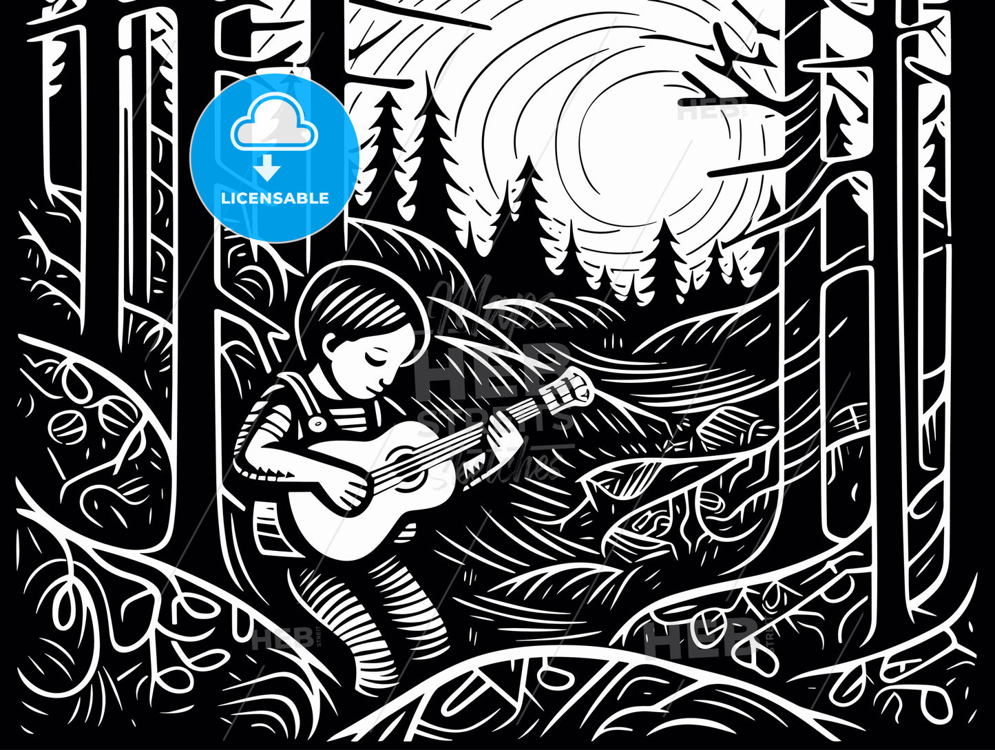 Tiny little boy Coast salish native playing fiddle