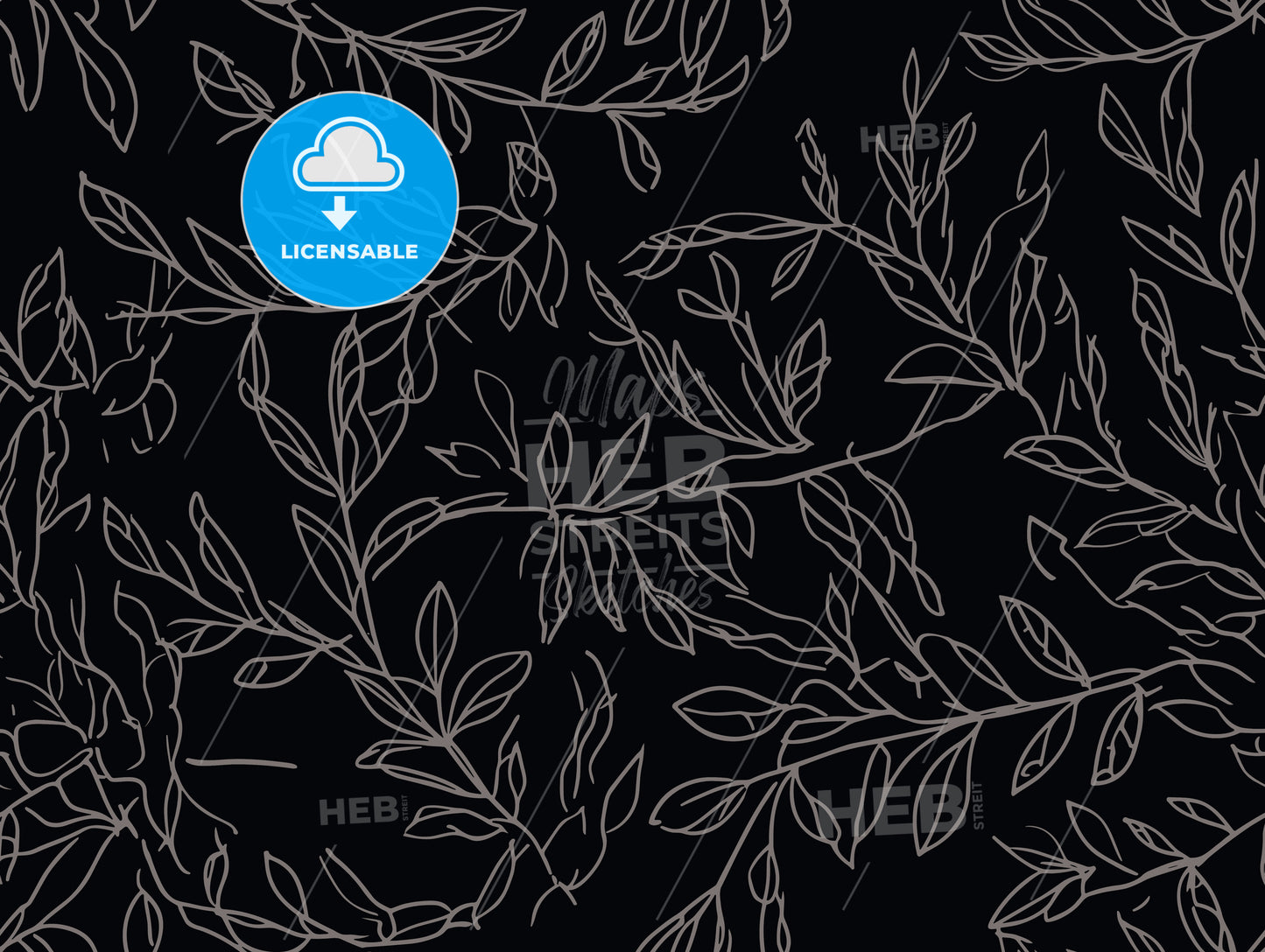 Watercolor floral vector seamless pattern