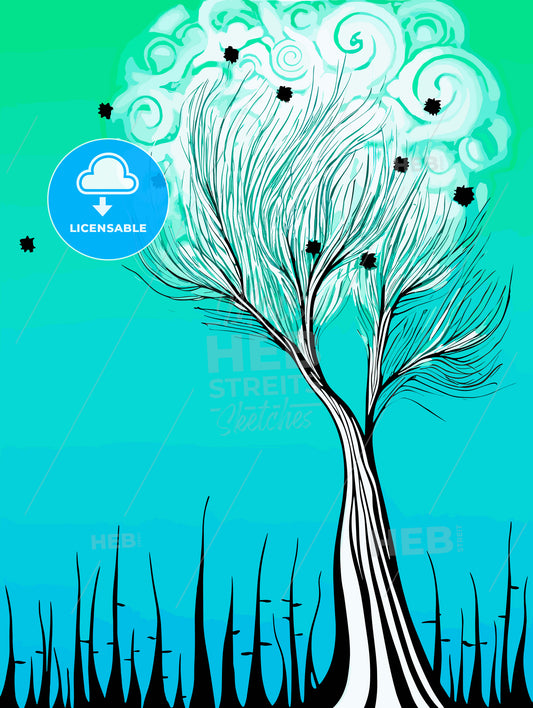 A decorative abstract illustration of a Christmas