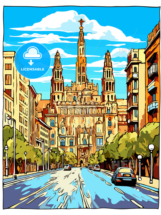 Barcelona Spain great vacation poster