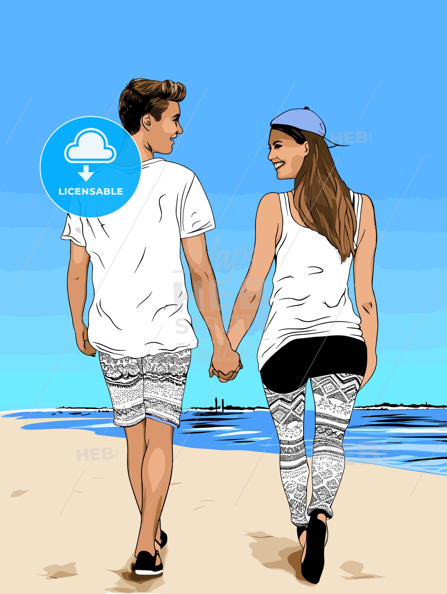 Beach holidays for romantic young couple