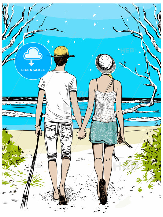 Beach holidays for romantic young couple