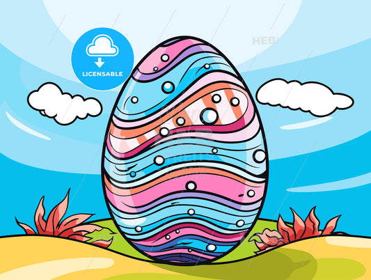 Cartoon Easter Eggvector illustration