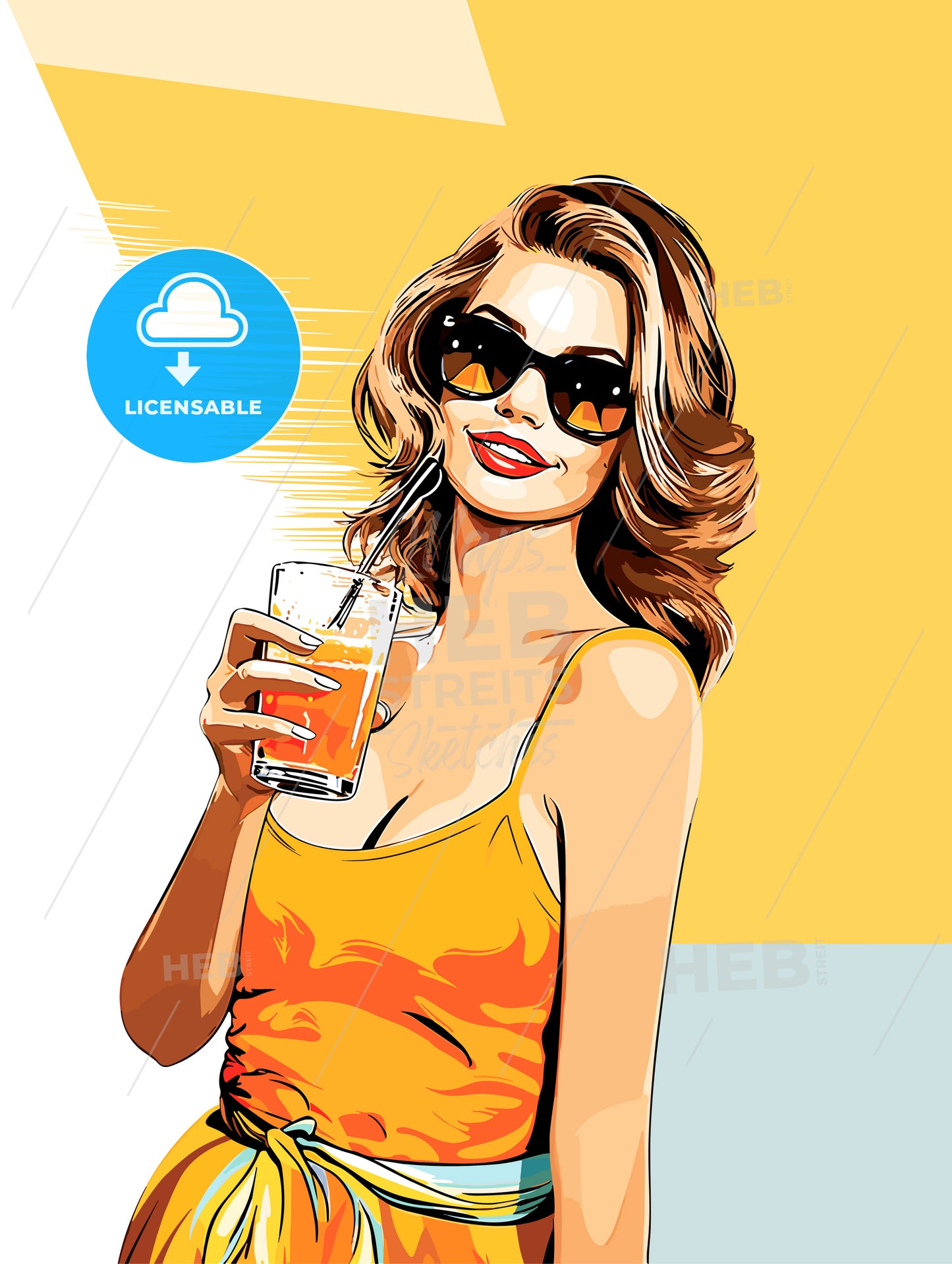 Coconut fresh cocktail beach woman drinking