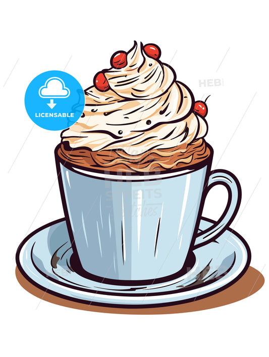 Cup of hot chocolate with whipped cream