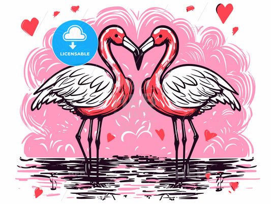 Flamingo love talk