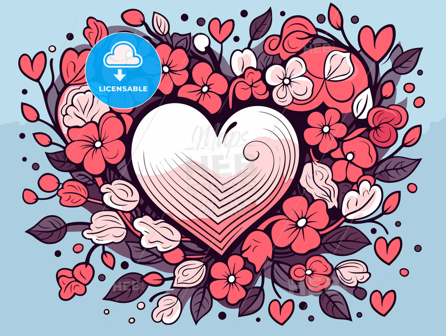 Happy valentines day greeting card