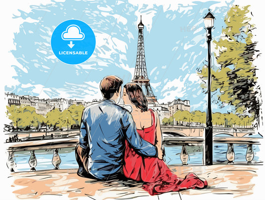 honeymoon couple in paris