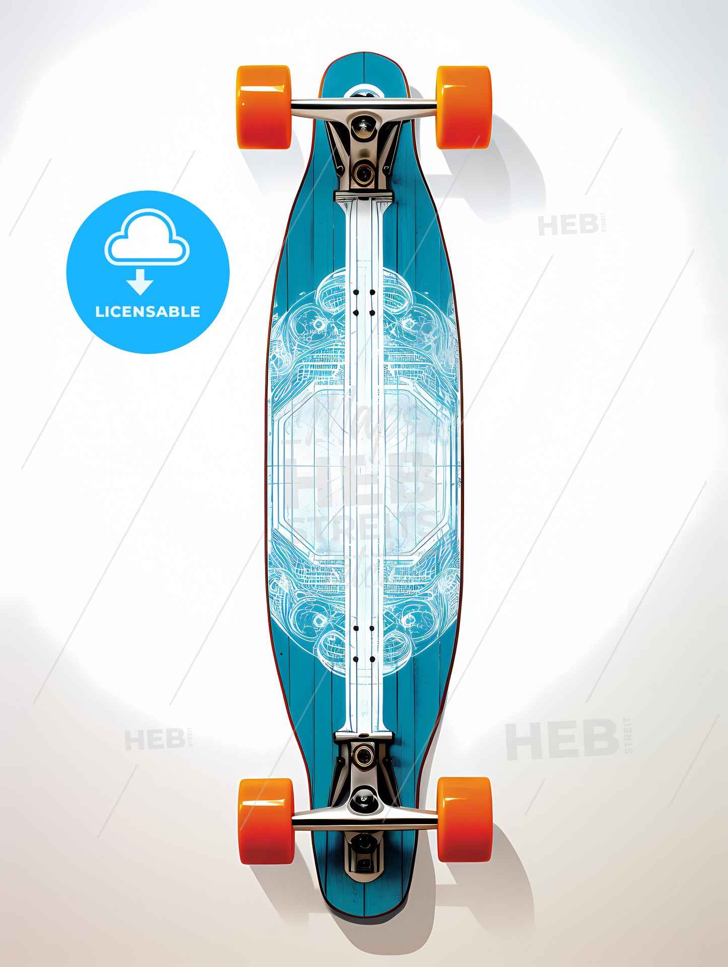 Longboard Skateboard upside down