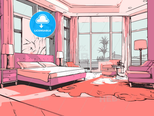 modern hotel interior prepared for honeymoon