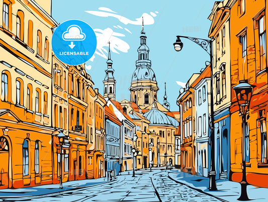 Old city in Riga Latvia