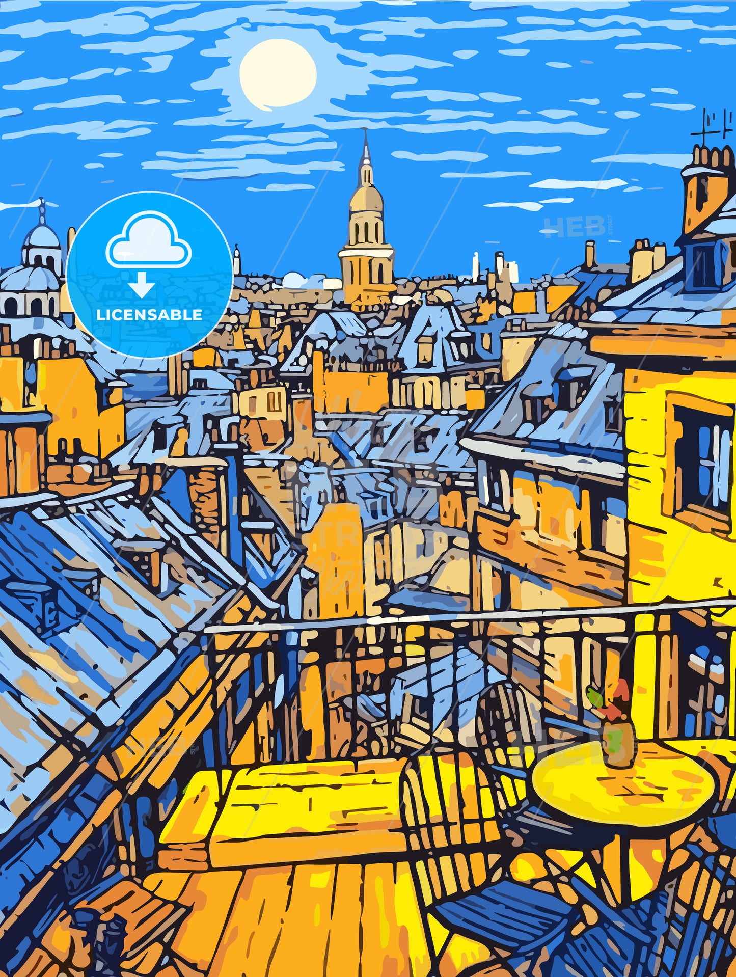 over the roofs of paris