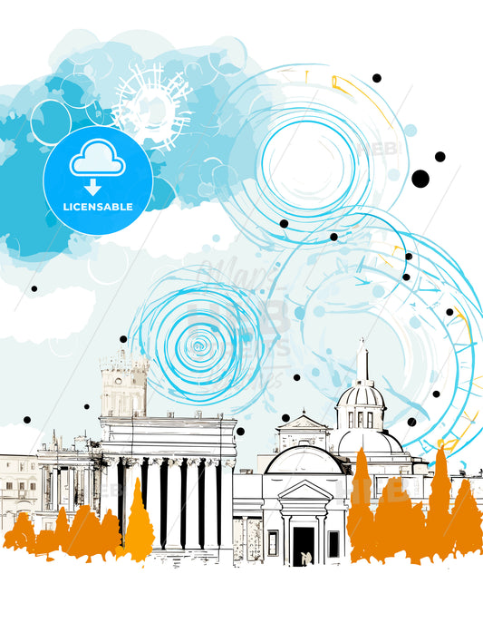 Rome Italy old city skyline