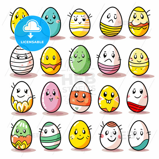 Vector illustration - easter egg icons
