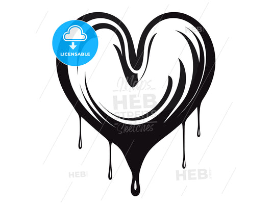 Water-drop shaped as a figuratively heart