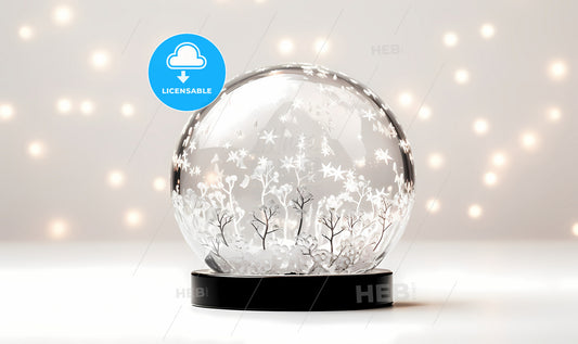 A Snow Globe With A Snowflake Inside