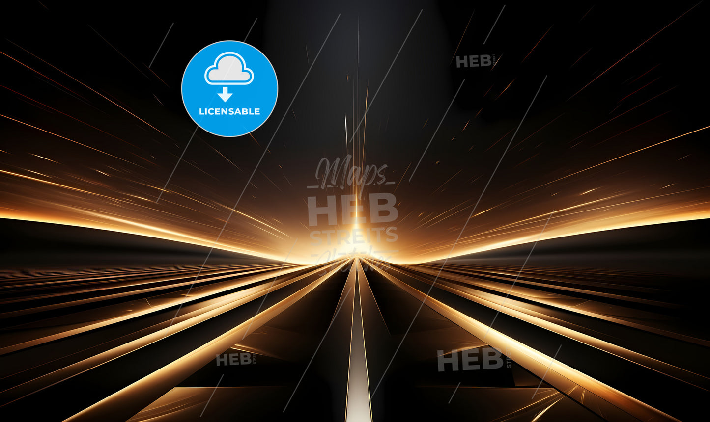 A Black And Gold Background With Lines And Rays Of Light