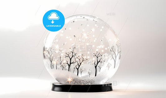 A Snow Globe With Trees Inside