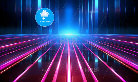 A Blue And Pink Lights