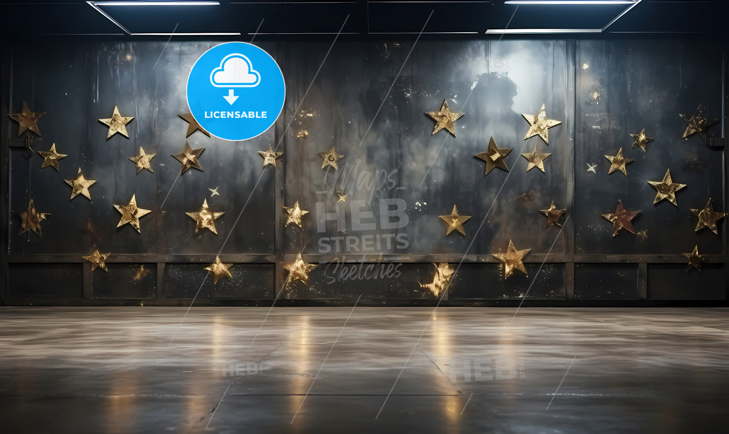 A Wall With Stars On It