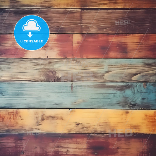 A Wood Planks With Different Colors