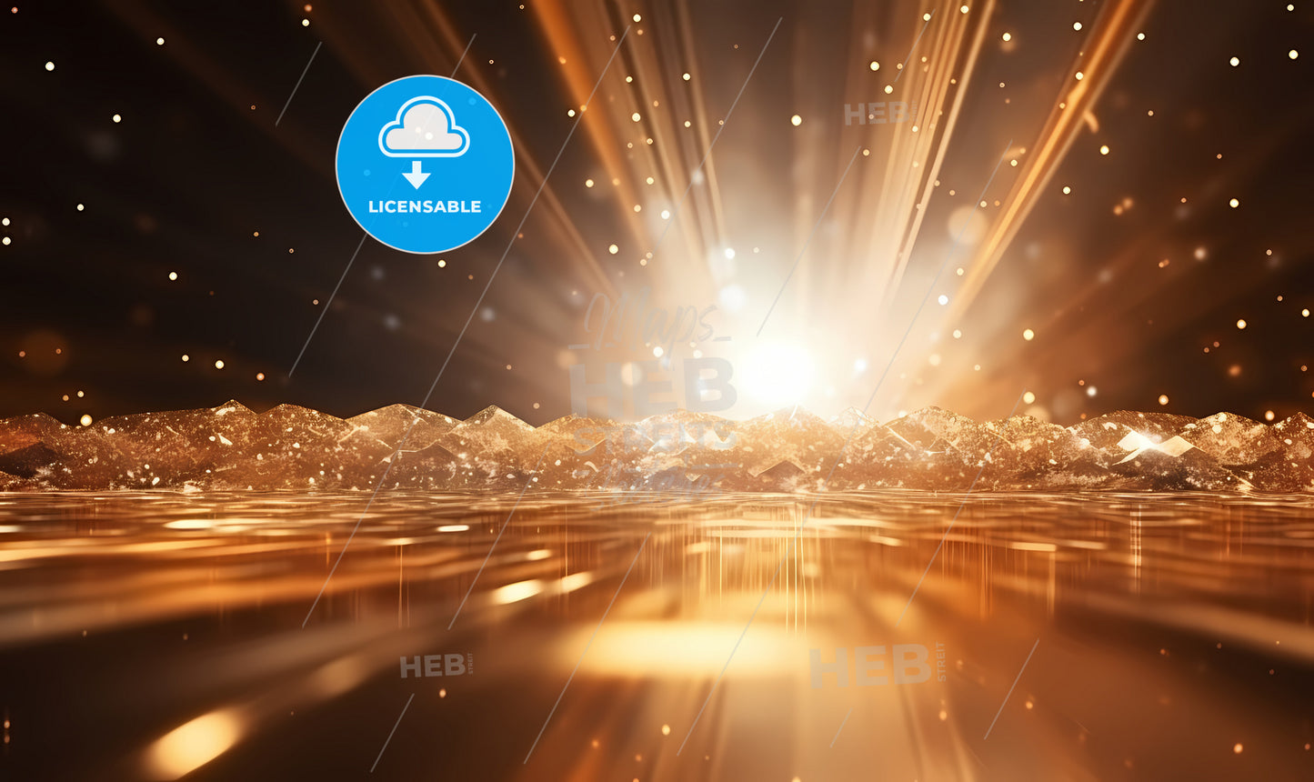 A Sun Shining Through The Mountains