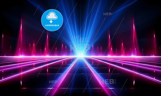 A Blue And Pink Lights