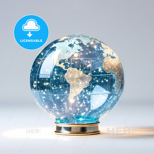 A Globe With Lights On It